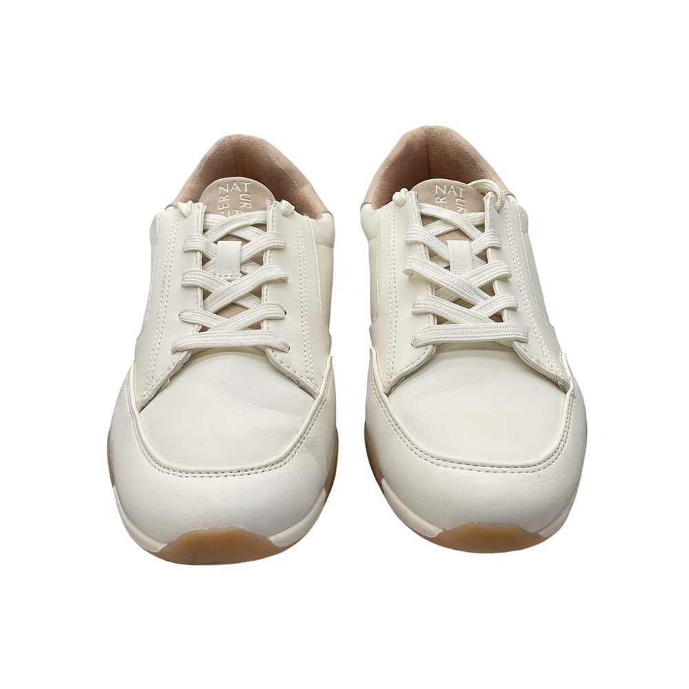 Naturalizer Patricia Womens Cream Tan Low Top Lace Up Comfort Sneakers Size 9.5M